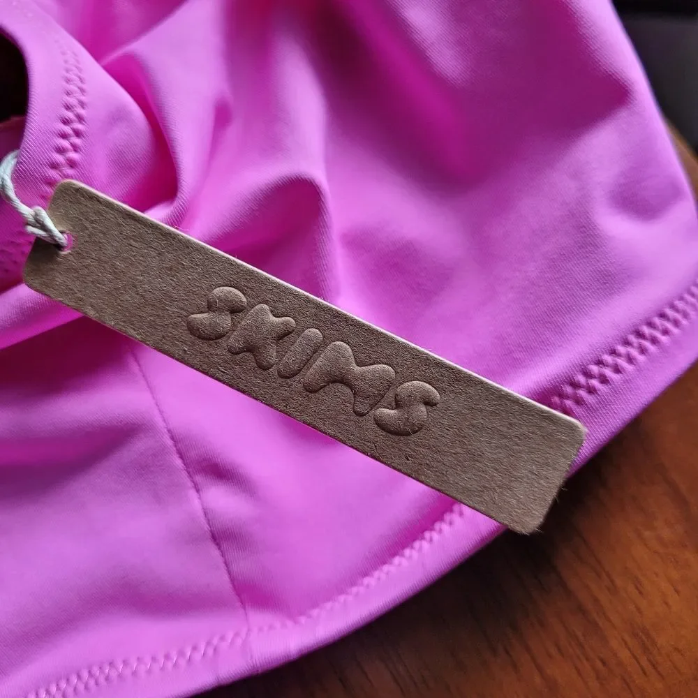 NEW Skims limited edition neon orchid halter scoop signature bikini top‎ 2X